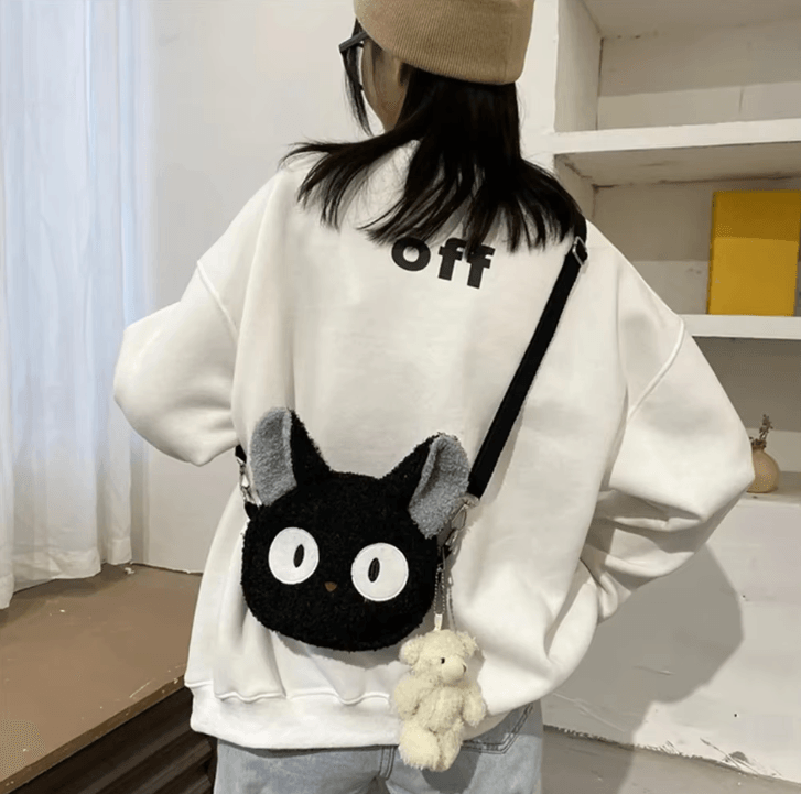 Homefish Japanese Style Cartoon Plush Shoulder Bag for Women Small Phone and Purse