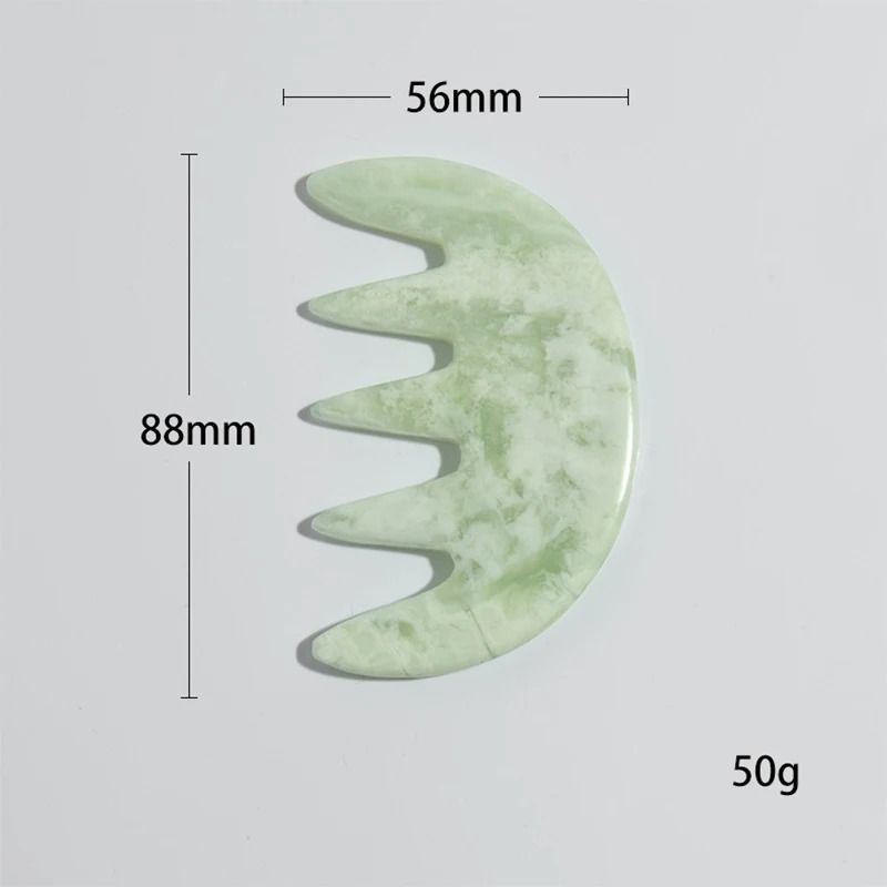 Natural Jade Scalp Comb and Facial Gua Sha Scraping Board