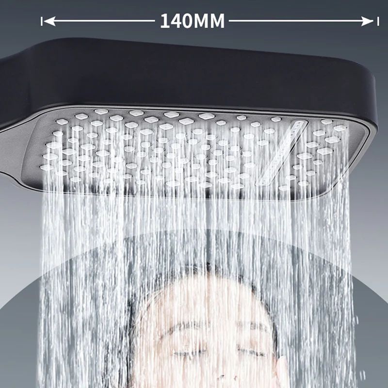 High Pressure Shower Head 7 Mode Adjustable Water Saving Shower Set