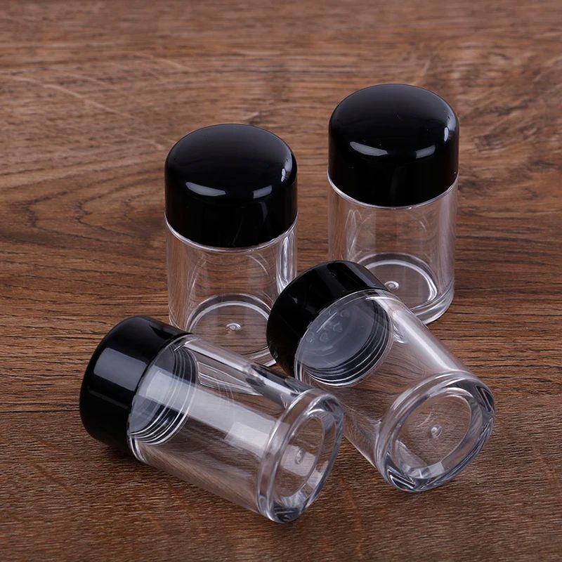 Refillable Loose Powder Jar with Sifter – Nail Glitter & Powder Container 1/3/12 Hole Options