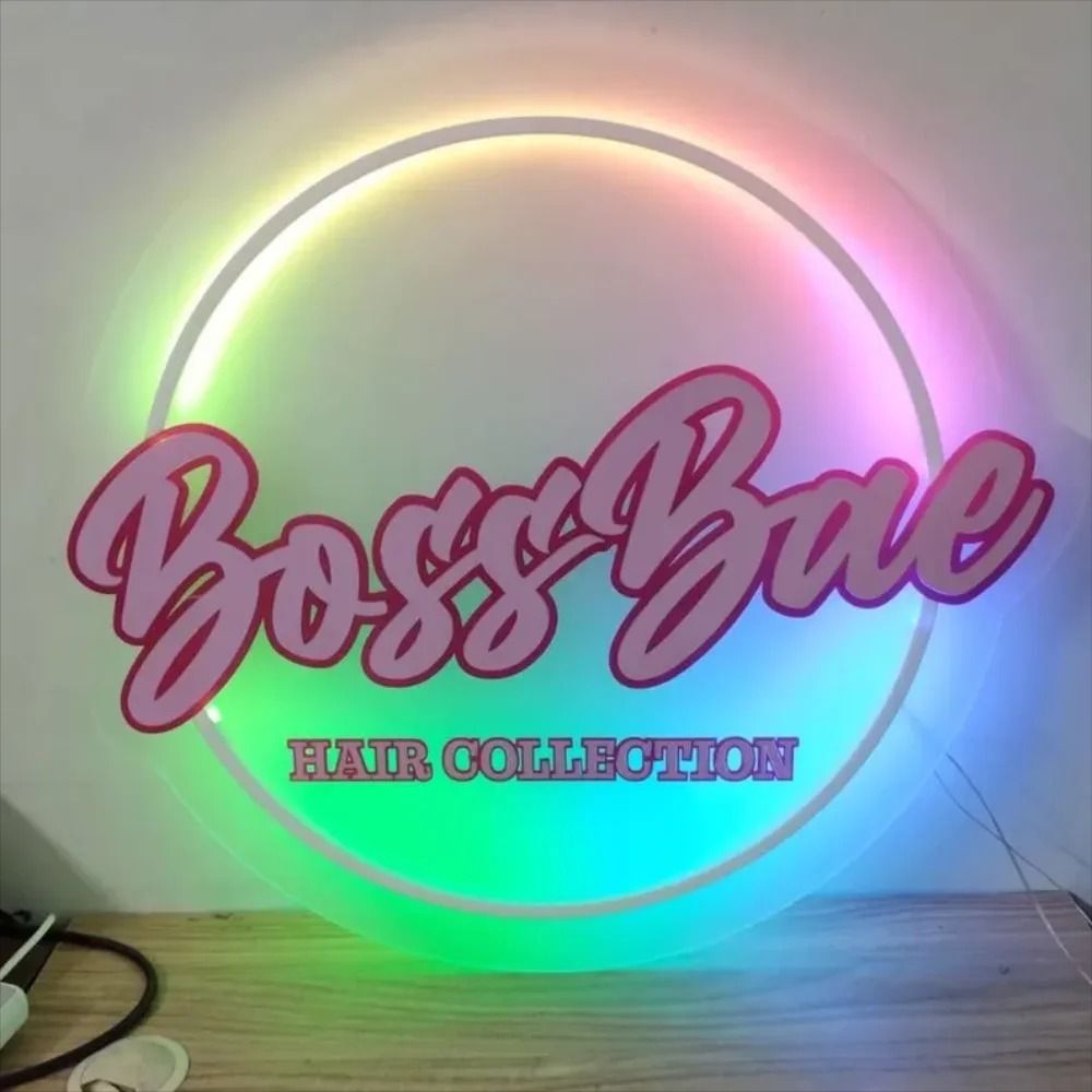 Custom LED Acrylic Sign Neon Logo Business Light Sign for Salon and Bar