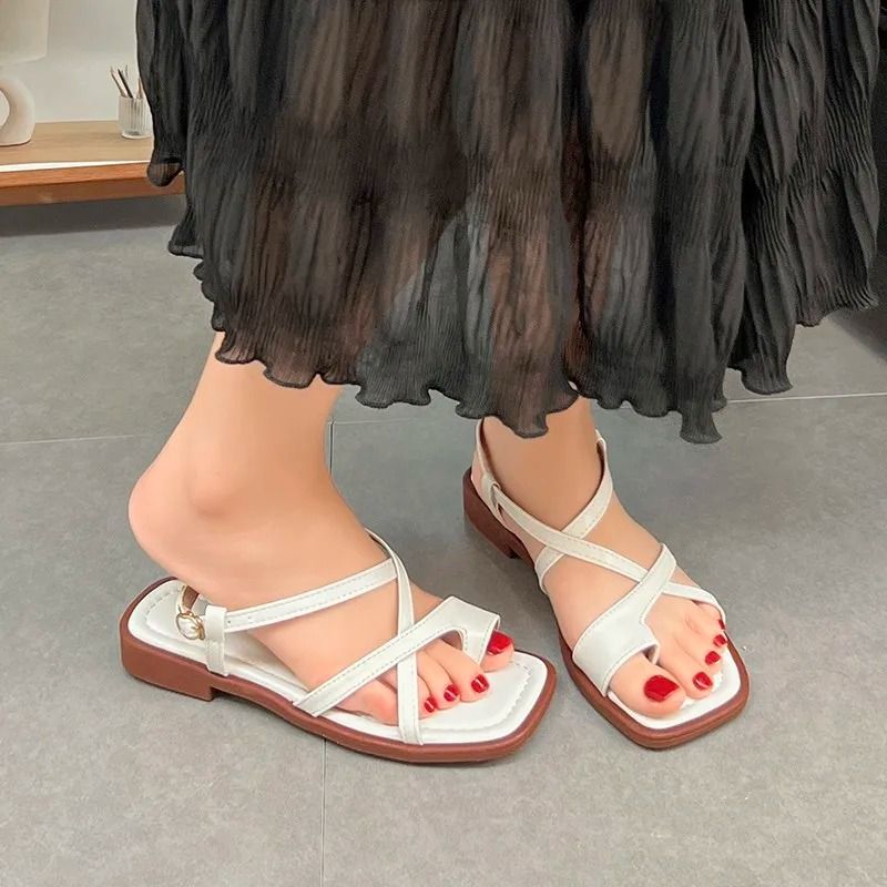 Modern Elastic Band Rome Sandals – Simple Fashionable Summer Beach Flats