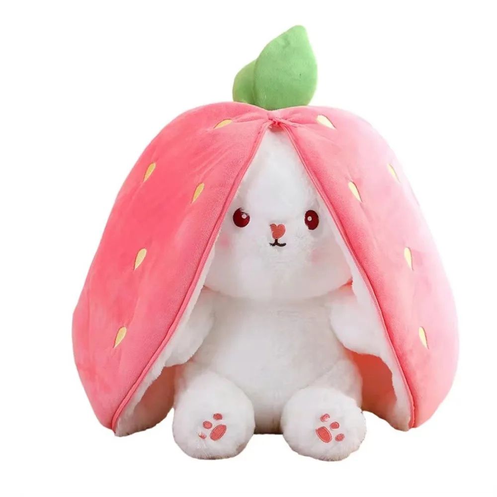 Cute Rabbit Plush Toy Soft Strawberry Bunny Stuffed Animal
