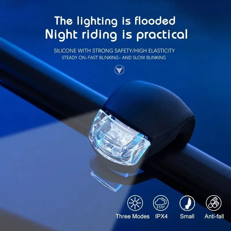 Silicone Waterproof Bike Light Set LED Bicycle Front and Rear Lamp