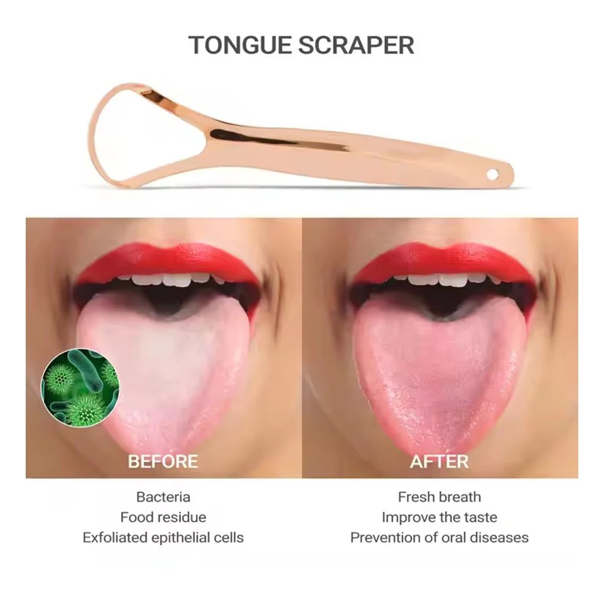 Stainless Steel Tongue Scraper Cleaner