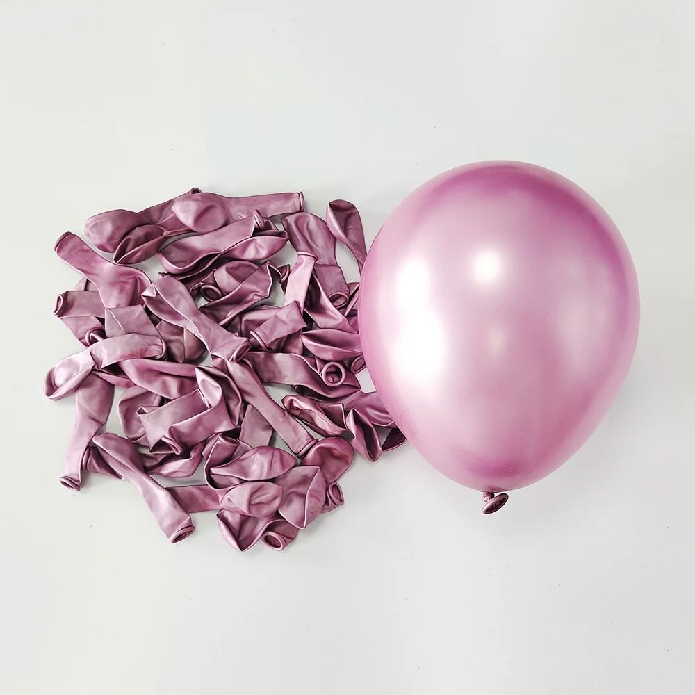 10-Piece 10-Inch Metallic Chrome Latex Balloons