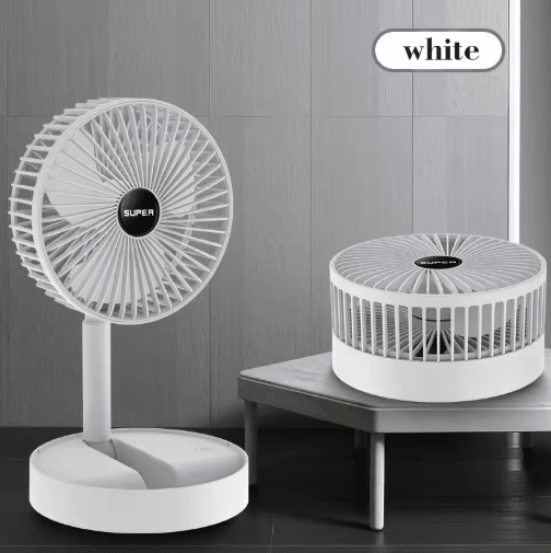 Foldable Mini Desktop Fan – USB Rechargeable Retractable Cooling Fan for Dorm & Office