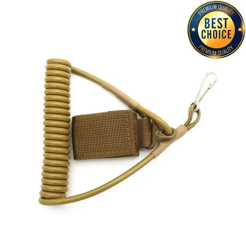 Tactical Anti Lost Elastic Lanyard Rope Spring Safety Strap