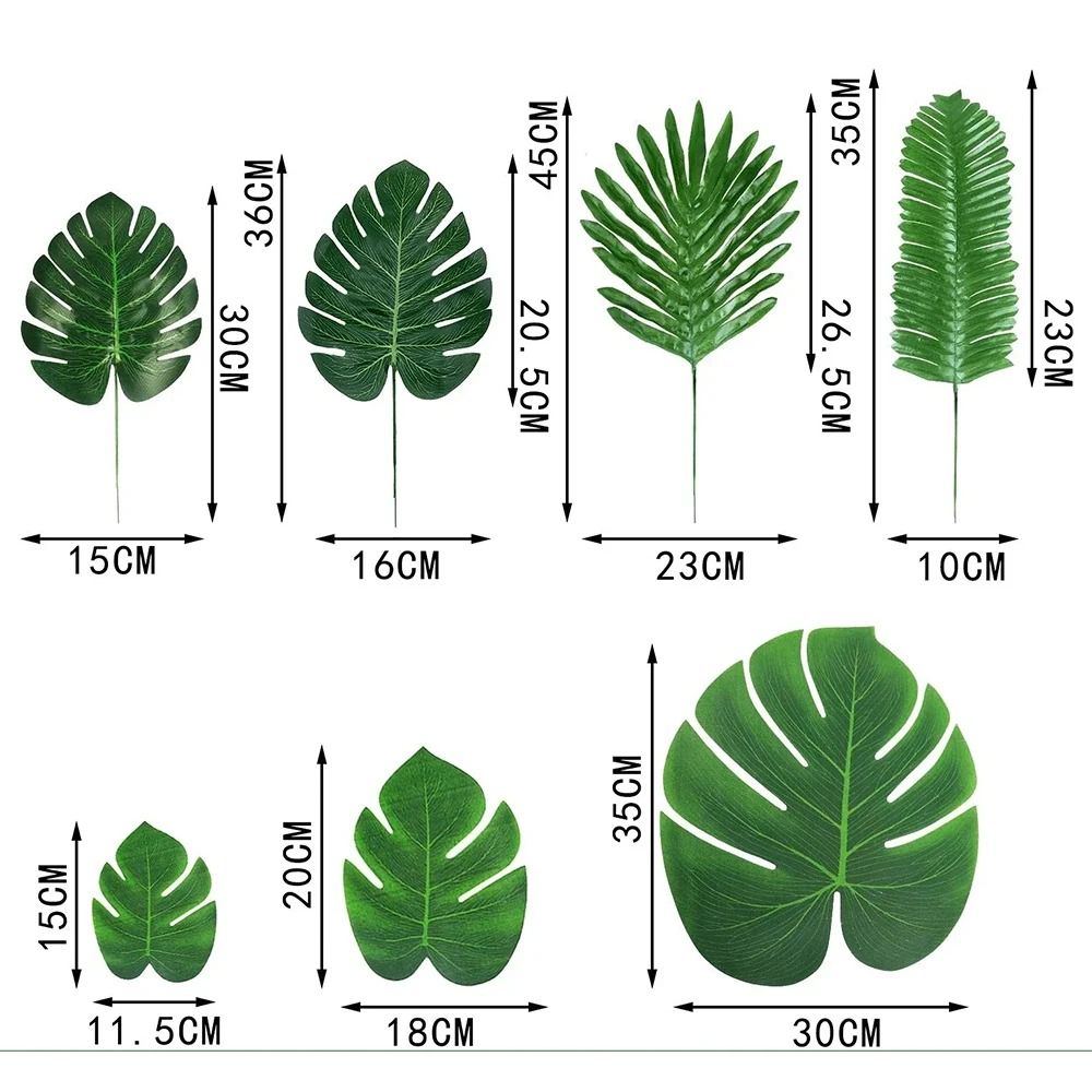 Hawaii Artificial Palm Leaf Set – High-Definition Tropical Botanical Accents