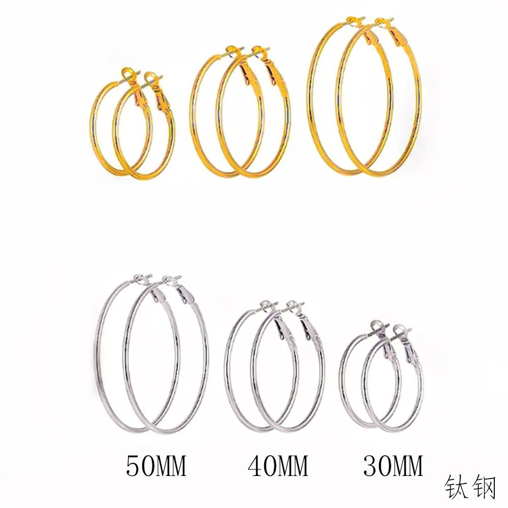 6-Pair Smooth Open Hoop Earring Set