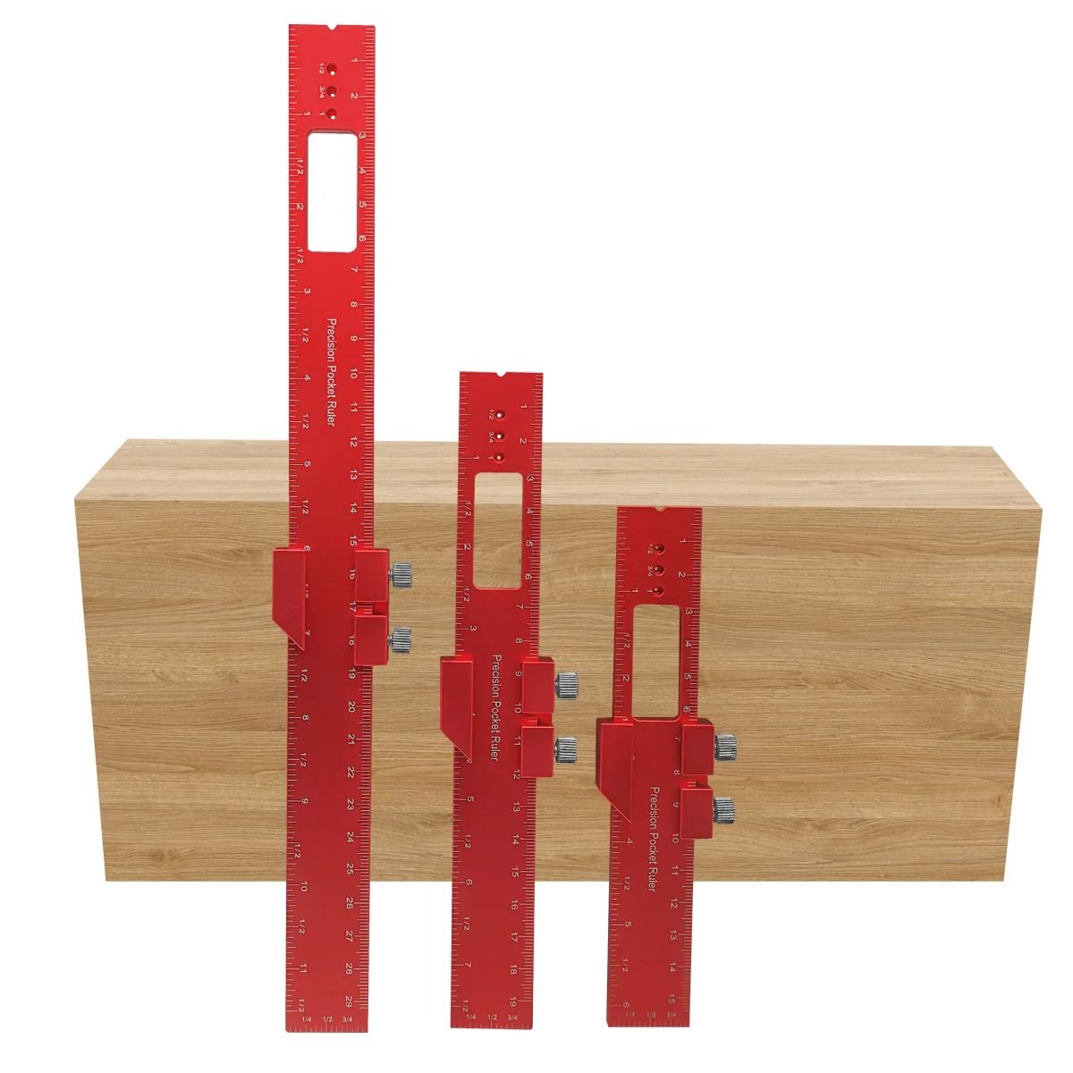 Precision Pocket T Track Scribing Ruler with Slide Stop