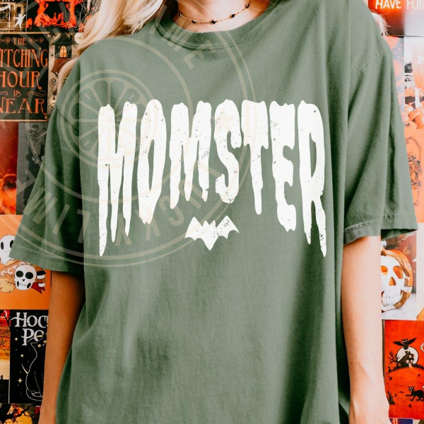 Momster Shirt, Retro Halloween Shirt, Spooky Mama Shirt, Mom Life Shirt, Funny Halloween, Tee