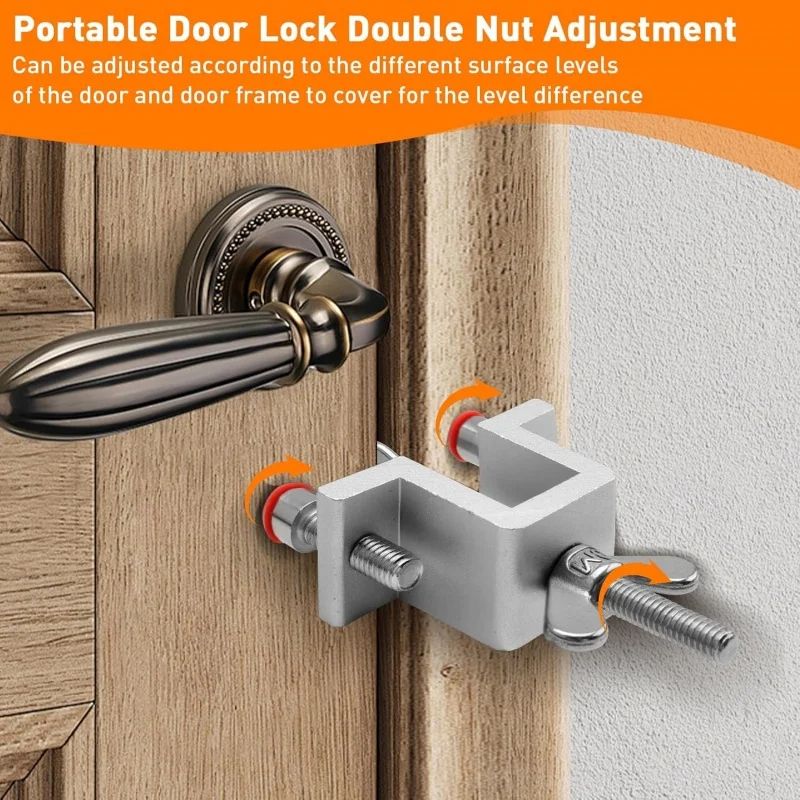 SecureStay Portable Travel Door Lock & Dual-Nut Safety Stopper