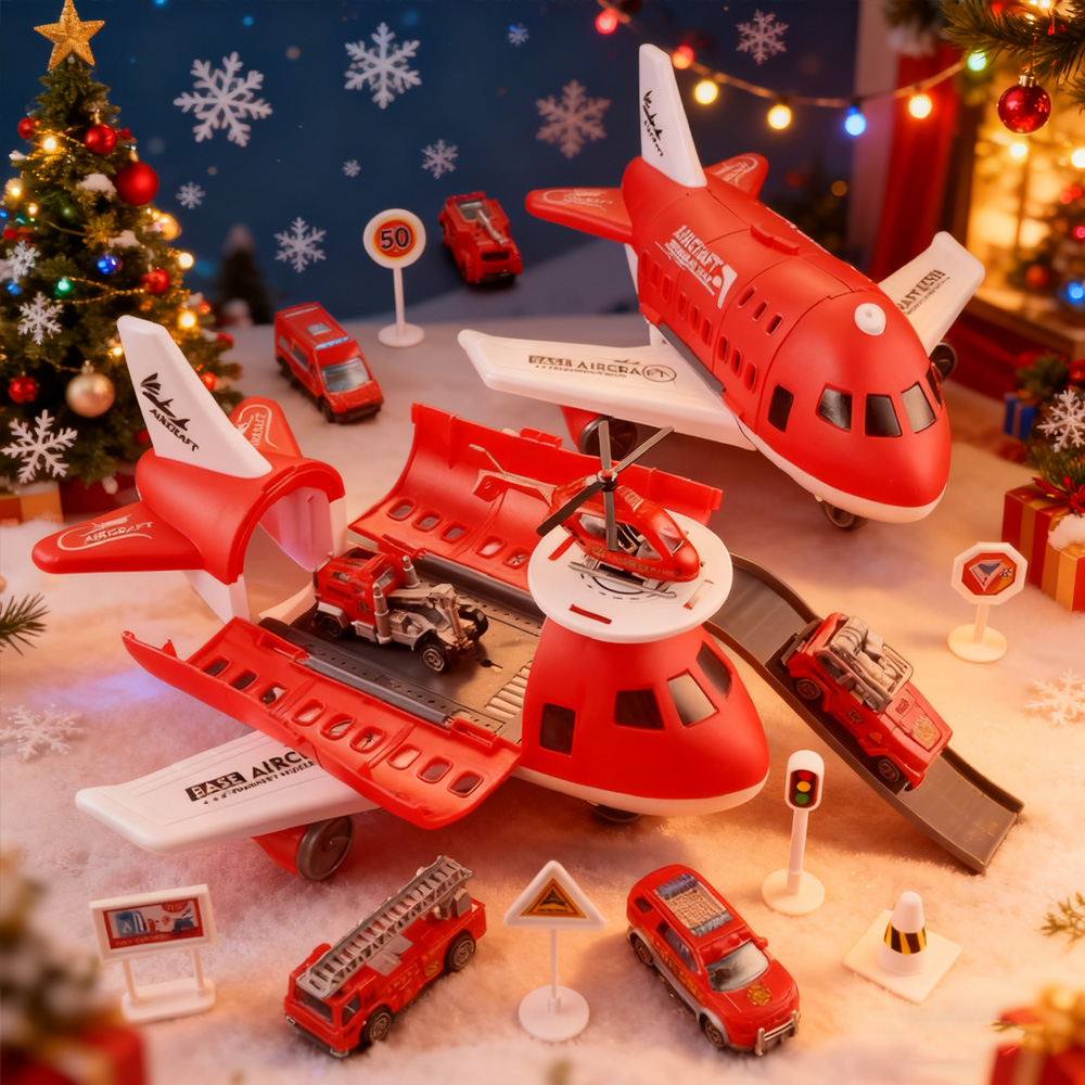 Inertia Plane Model with Storage, Transforming Toy for Kids and Adults