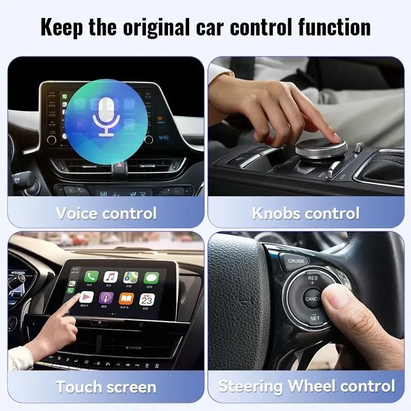 XUDA Wireless CarPlay Android Auto Adapter Plug and Play Mini Box