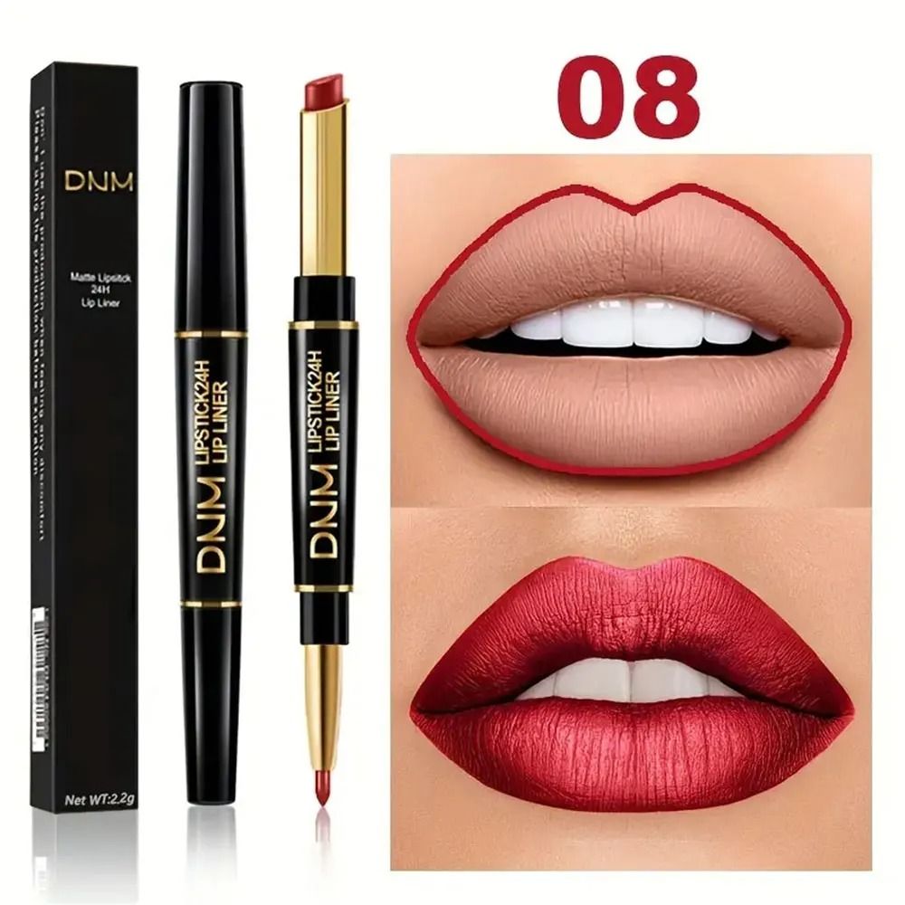 Double Ended Lipstick and Lip Liner Waterproof Long Lasting