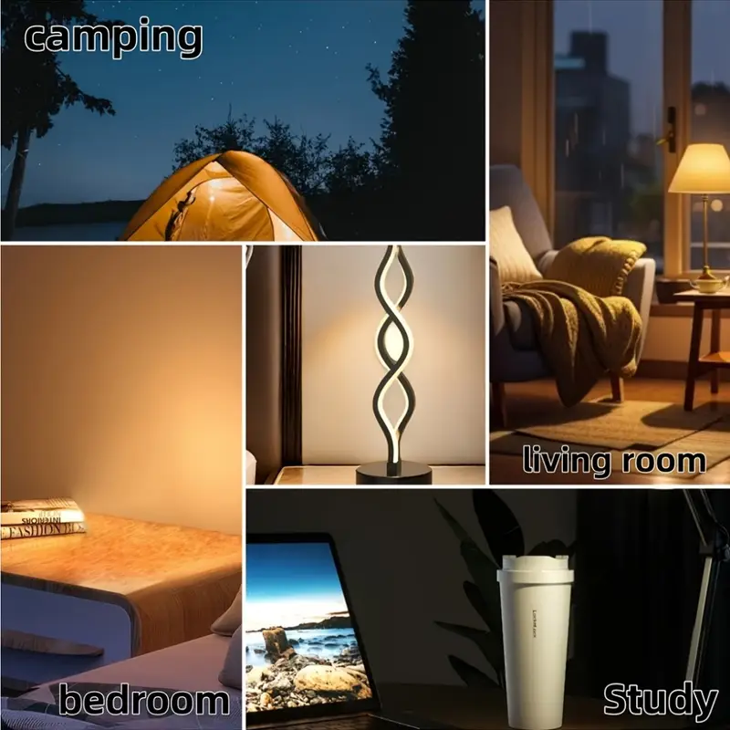 USB Powered LED Table Lamp, Adjustable Color Changing Desk Lamp for Bedroom, Living Room, Bathroom, Fantasy Theme