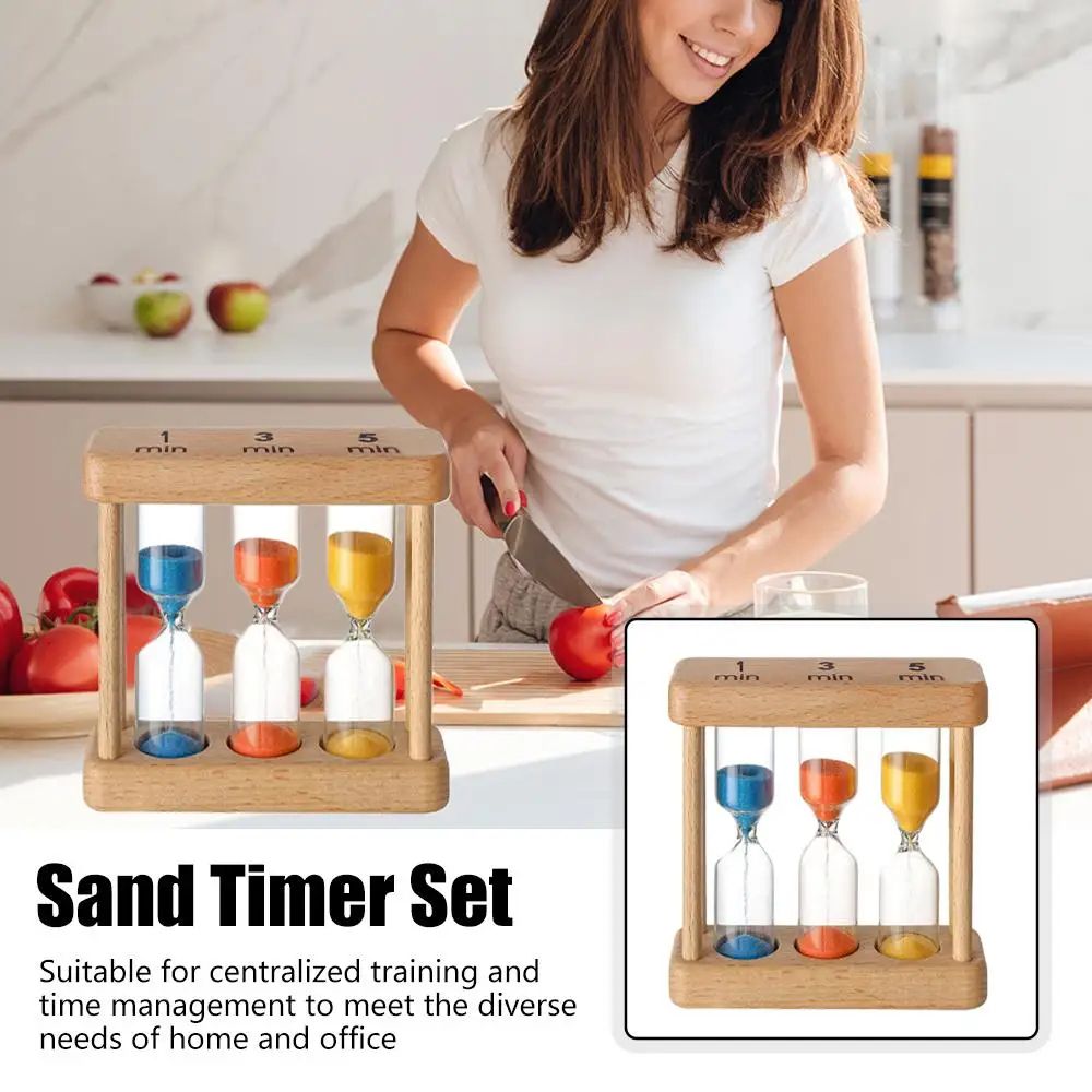 Wooden Sand Timer Hourglass Set