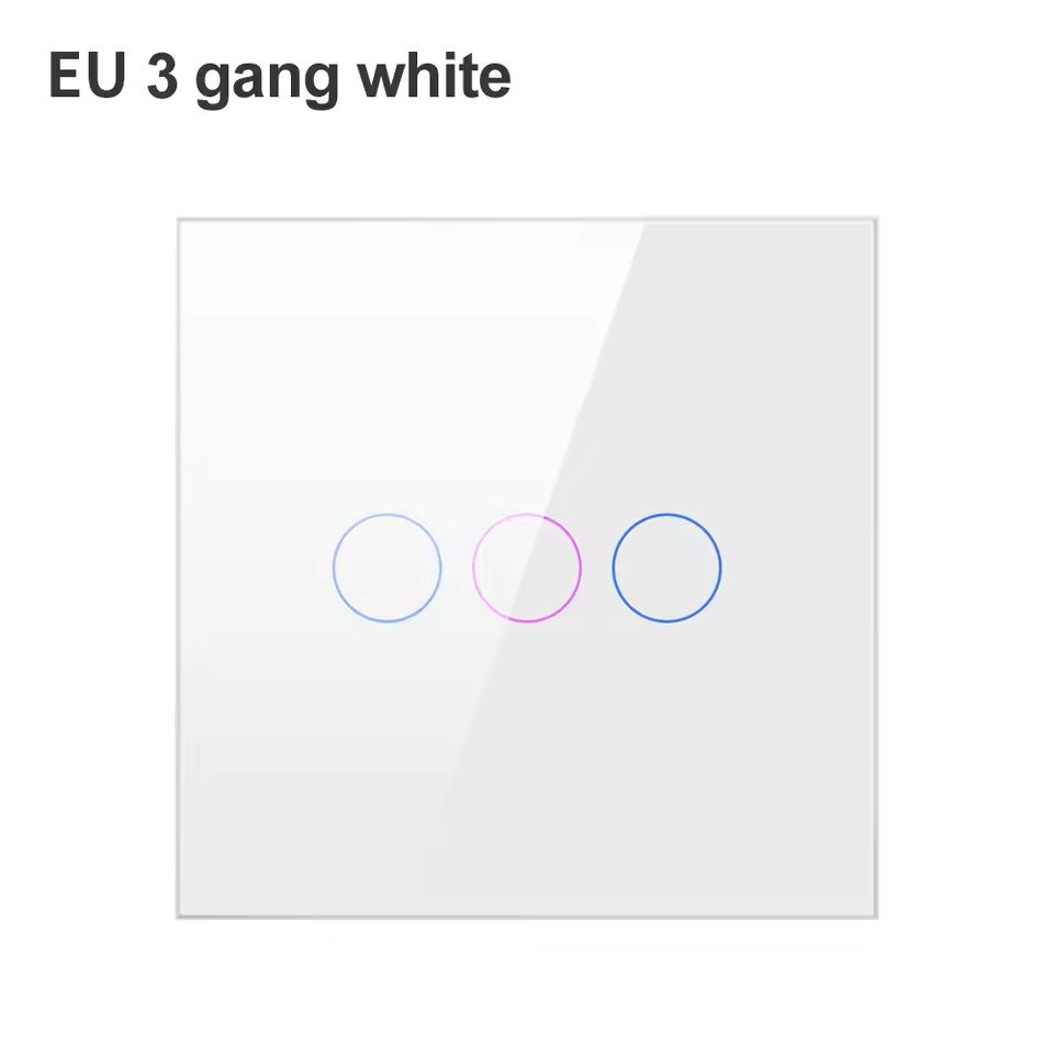 WiFi/Zigbee Smart Light Switch – Touch Control, No Neutral Wire Required, Compatible with Alexa & Google Home