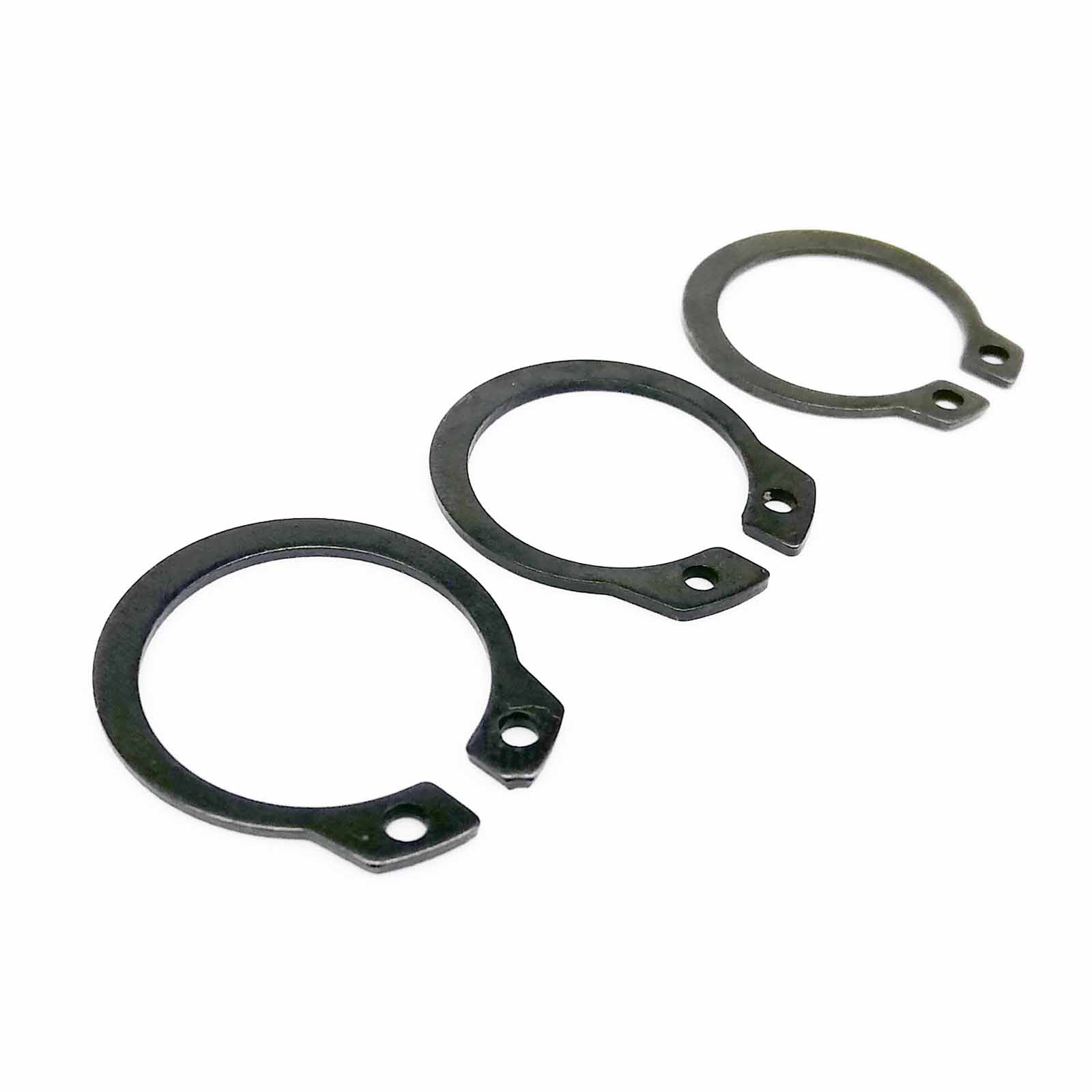 65mn Steel Retaining Clip Snap Ring, 5-20mm GB894 Black C-Type External Circlip for Bearing Shaft