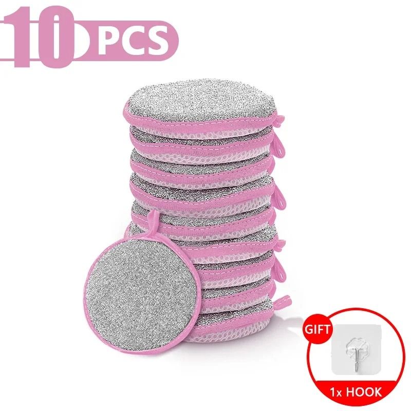 Double-Sided Reusable Dishwashing Sponge Set