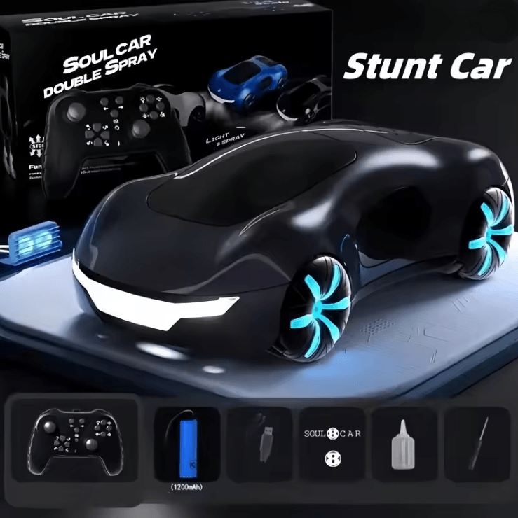 Remote Control Car with Dual Spray Lights and Sound Four Wheel Drive Toy