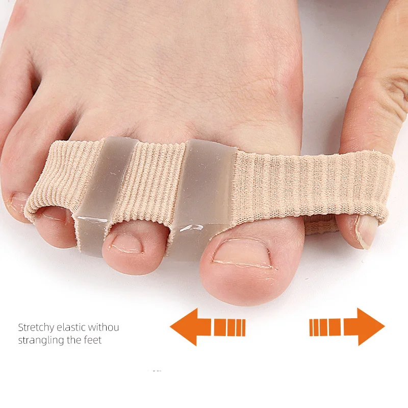 Foot Care Tool Silicone Toe Separator Hallux Valgus Corrector Spacer Spreader for Finger Bunion Relief