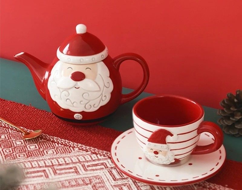Santa Claus Ceramic Coffee Tea Set