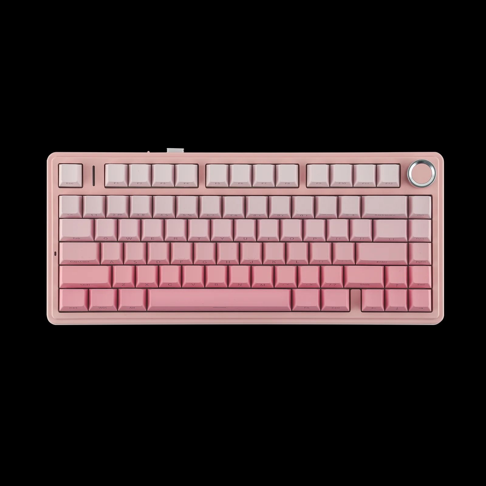 Compact Wireless RGB Keyboard with Gasket Structure and Knob Control