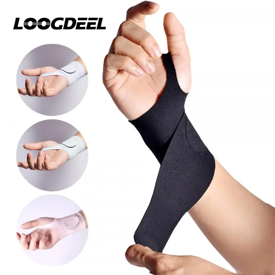 Thin Compression Wrist Brace Guard, Exercise Support for Sprain Tendon Pain, Adjustable for Men Women