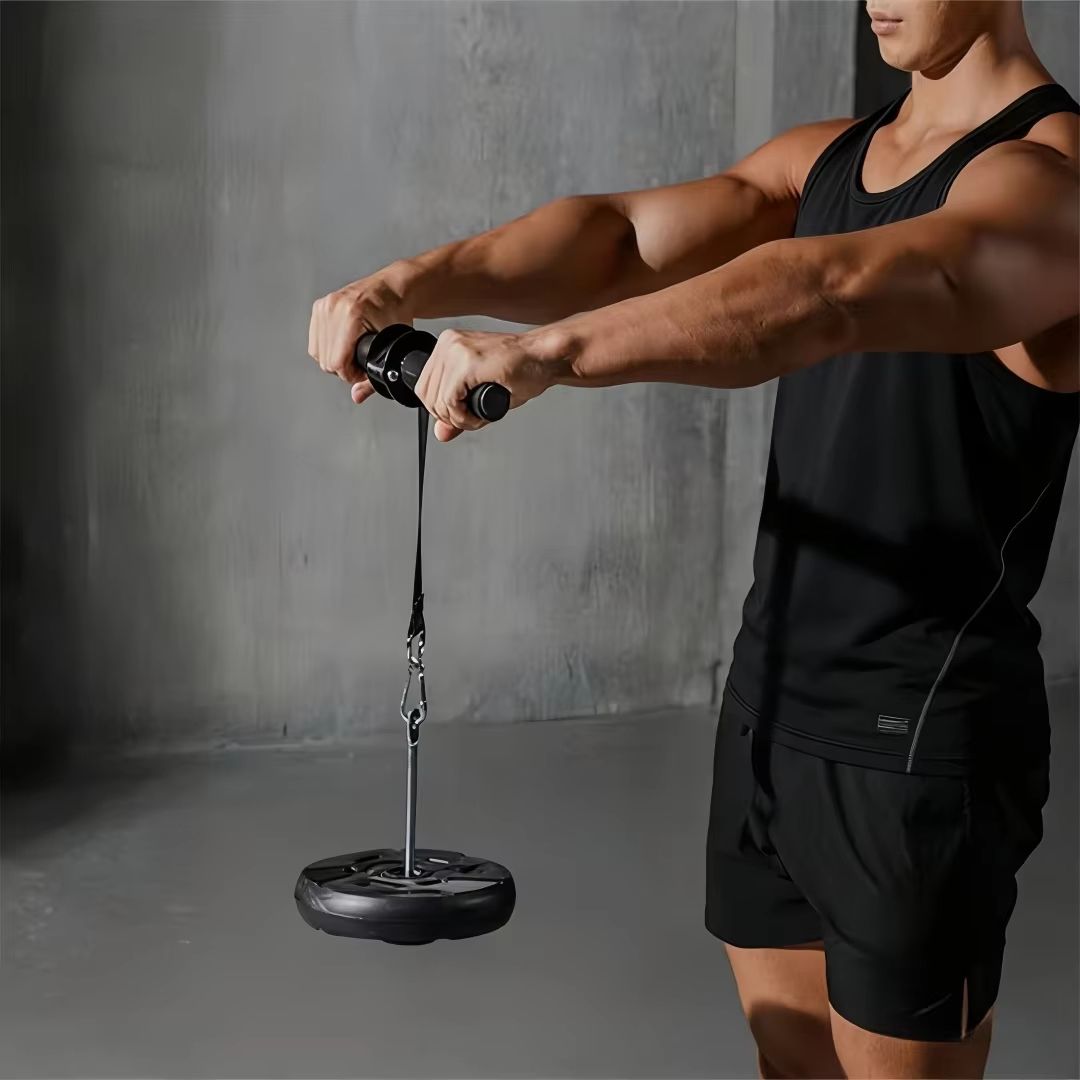 Forearm Wrist Roller Trainer Adjustable Grip Strength Blaster with Rope Weight System