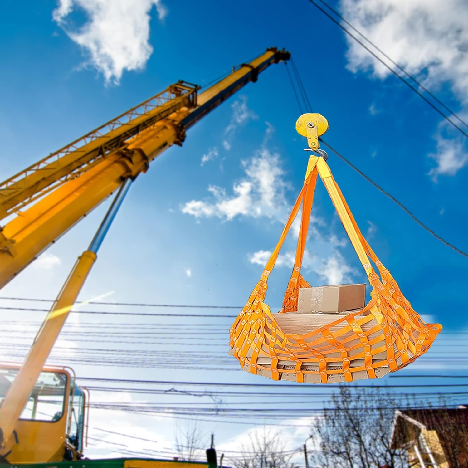 Heavy Duty Cargo Lifting Net Tear Resistant Hoisting & Safety Net