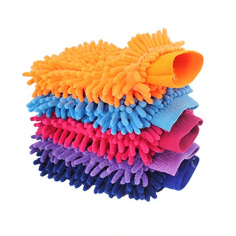 Microfiber Chenille Car Wash Glove Waterproof Thick Cleaning Mitt