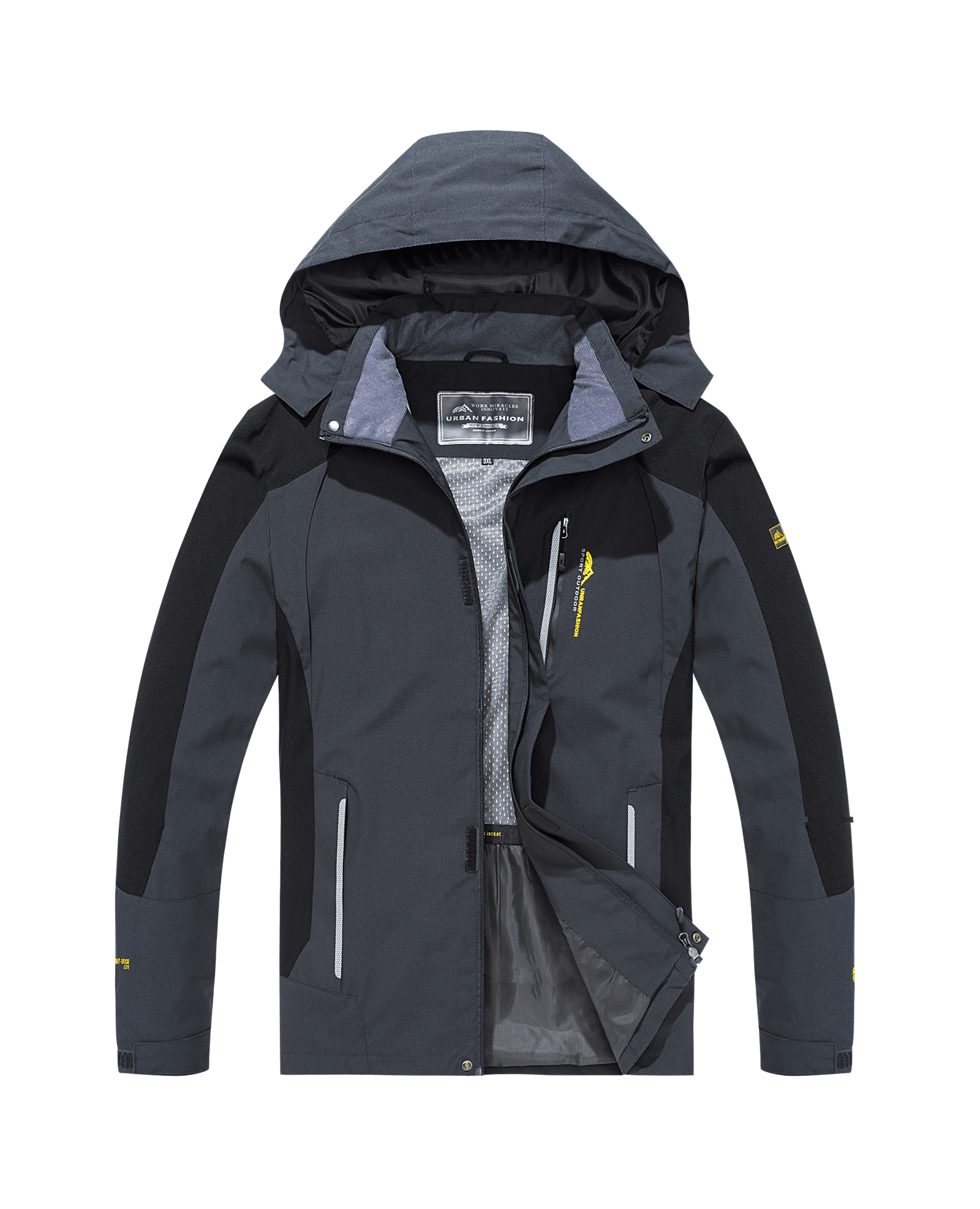 Mens Waterproof Hiking Jacket Windproof Outdoor Camping and Trekking Coat