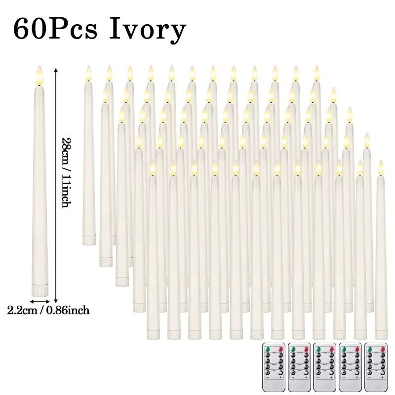 Flameless LED Taper Candles | Battery Operated Flickering Faux Candles