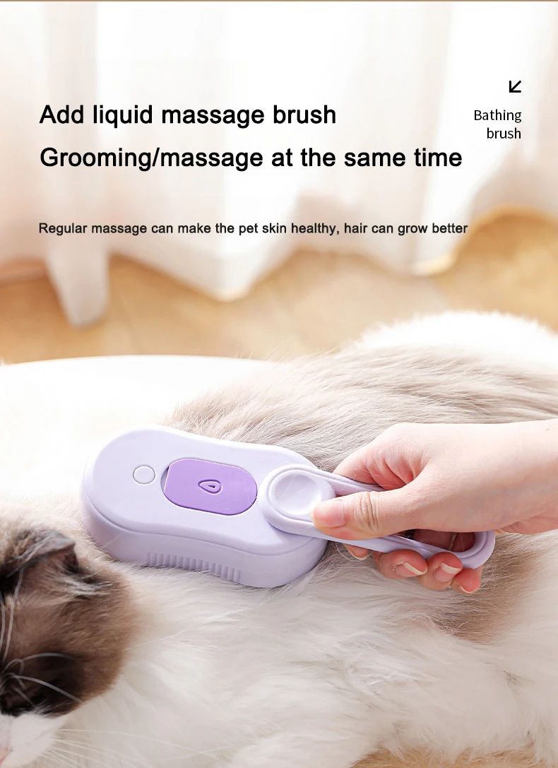 3 in 1 Electric Steam Pet Grooming Brush