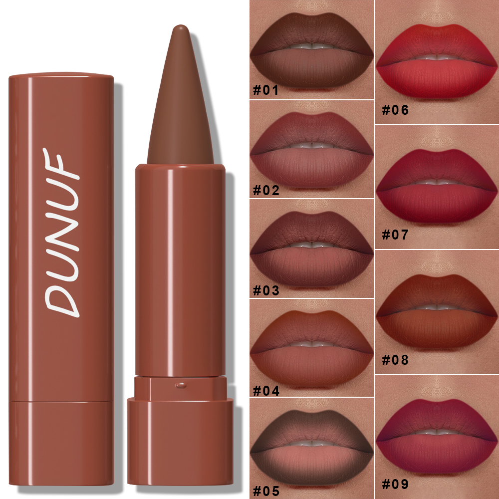 Gradient Lip Liner Pen with Matte Velvet Finish, Smooth Application Lipstick, Precise Tapered Tip, Long-Lasting Wear