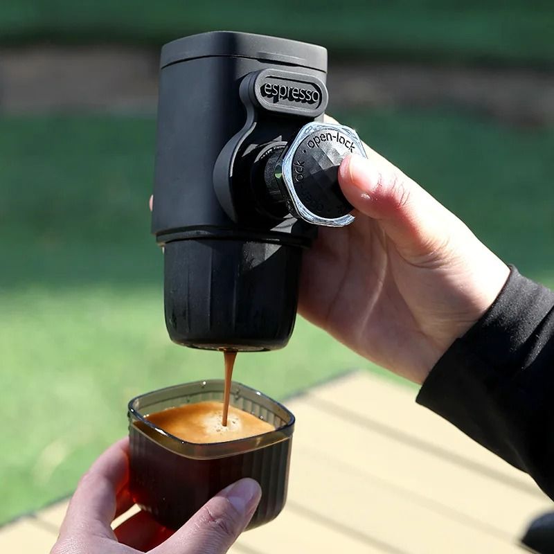 Portable Manual Hand Press Espresso Maker Travel Coffee Machine for Camping Hiking and Picnic
