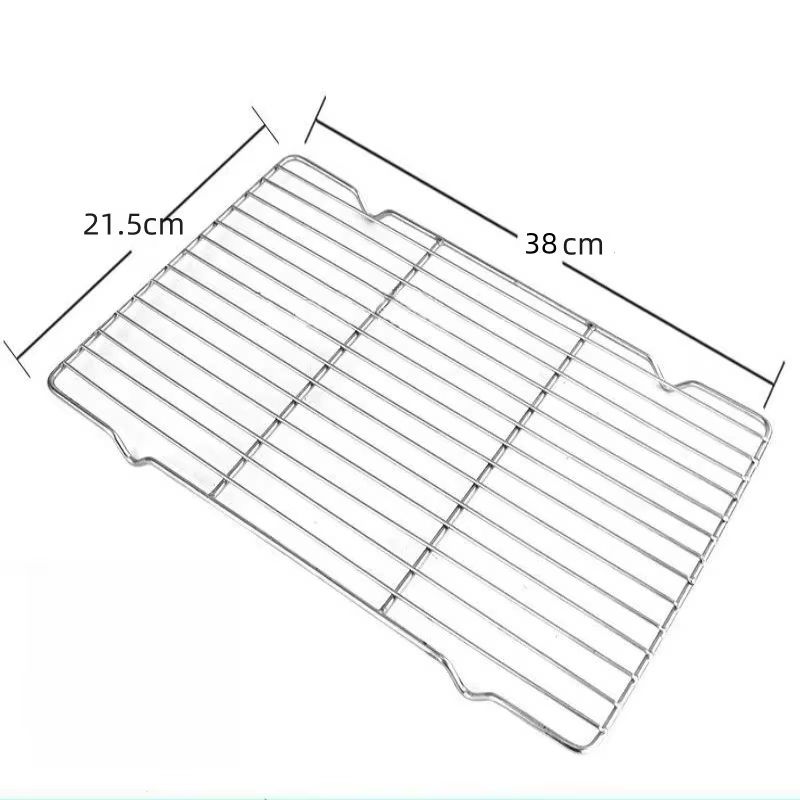 Stainless Steel Rectangular Cooling Rack, Baking Tray Set, BBQ Safe Small Grill, Grilling Tools