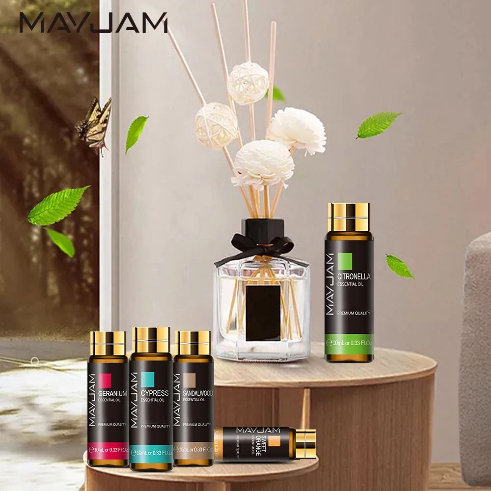 Pure Plant Essential Oil – Natural Aromatherapy Diffuser Oil (Lavender, Mint, Tea Tree, Rose, Vanilla, Sandalwood )