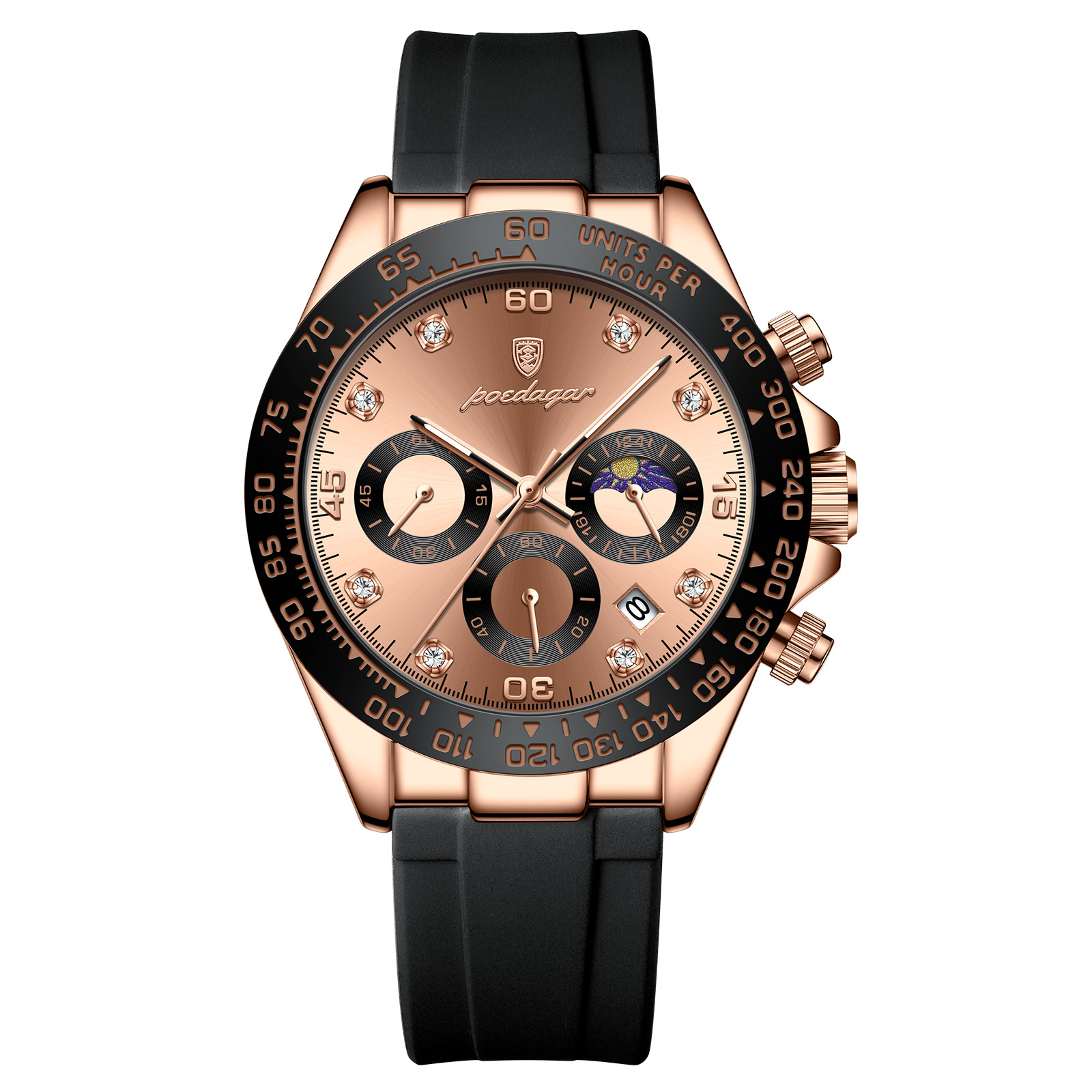 Luxury Chronograph Men Wristwatch, High Quality Quartz Man Watch, Waterproof Luminous Military Men Watches