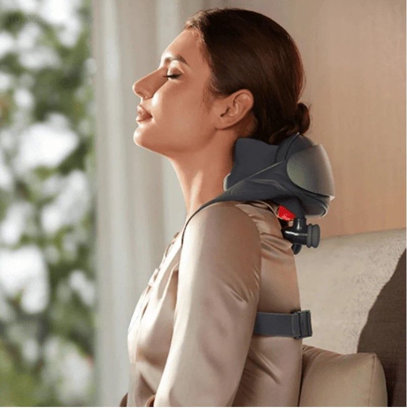 Neck Shoulder Massager with Heat & Shiatsu Kneading, Deep Tissue Pain Relief & Red Light Therapy