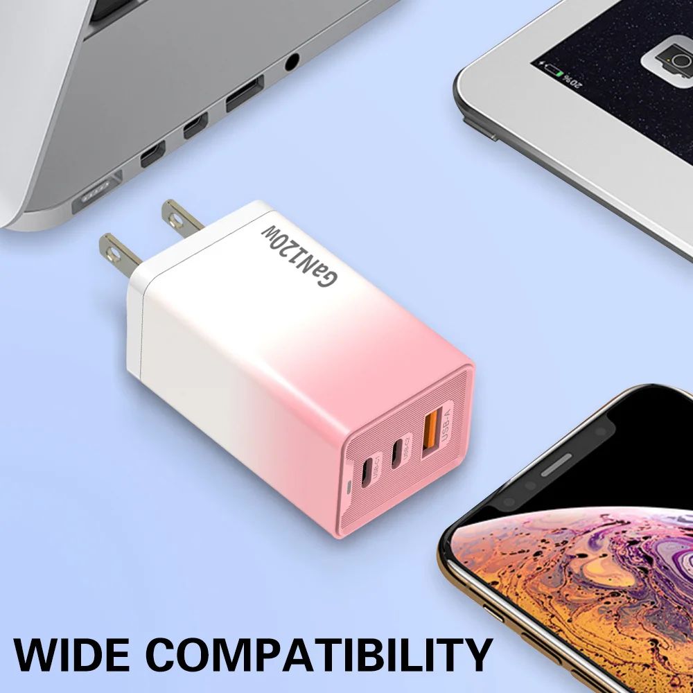 120W GaN Multi-Port Fast Charger with USB-C PD & Smart Power Distribution