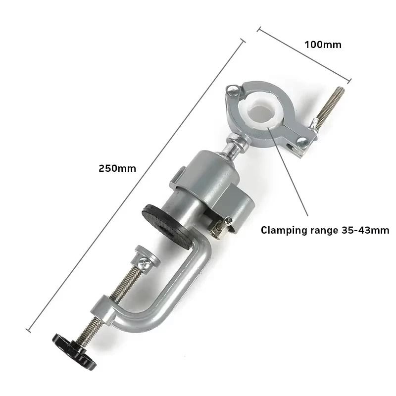 360 Degree Swivel Table Vise Drill Stand Holder Aluminum Alloy Tool Bracket
