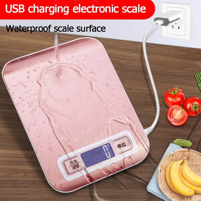 Digital Kitchen Scale Stainless Steel LCD Display for Precise Food, Jewelry, and Baking Weighing
