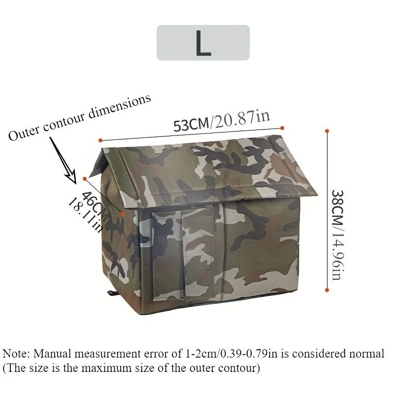 Outdoor Camouflage Cat House & All-Weather Nest