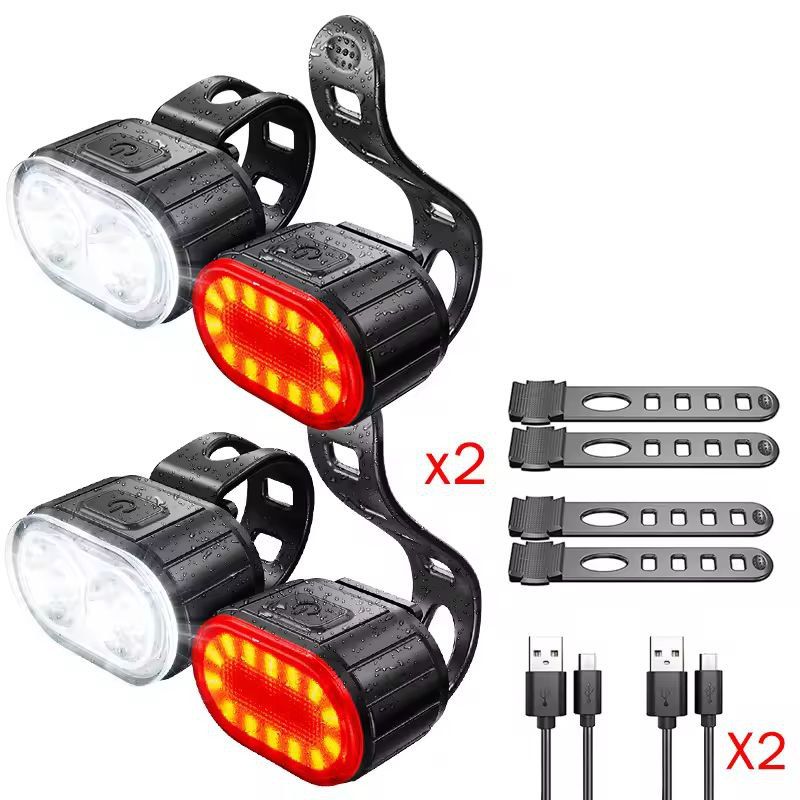 All-Round CycleGuard USB-C Rechargeable Front & Rear Bike Light Set