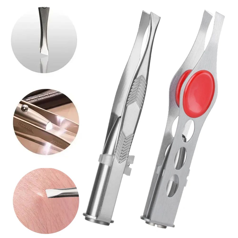 LED Light Precision Eyebrow Tweezers