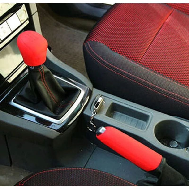 Universal Car Gear Shift & Handbrake Cover Set (2PCS) - Anti-Slip, Wear-Resistant Grip Sleeves