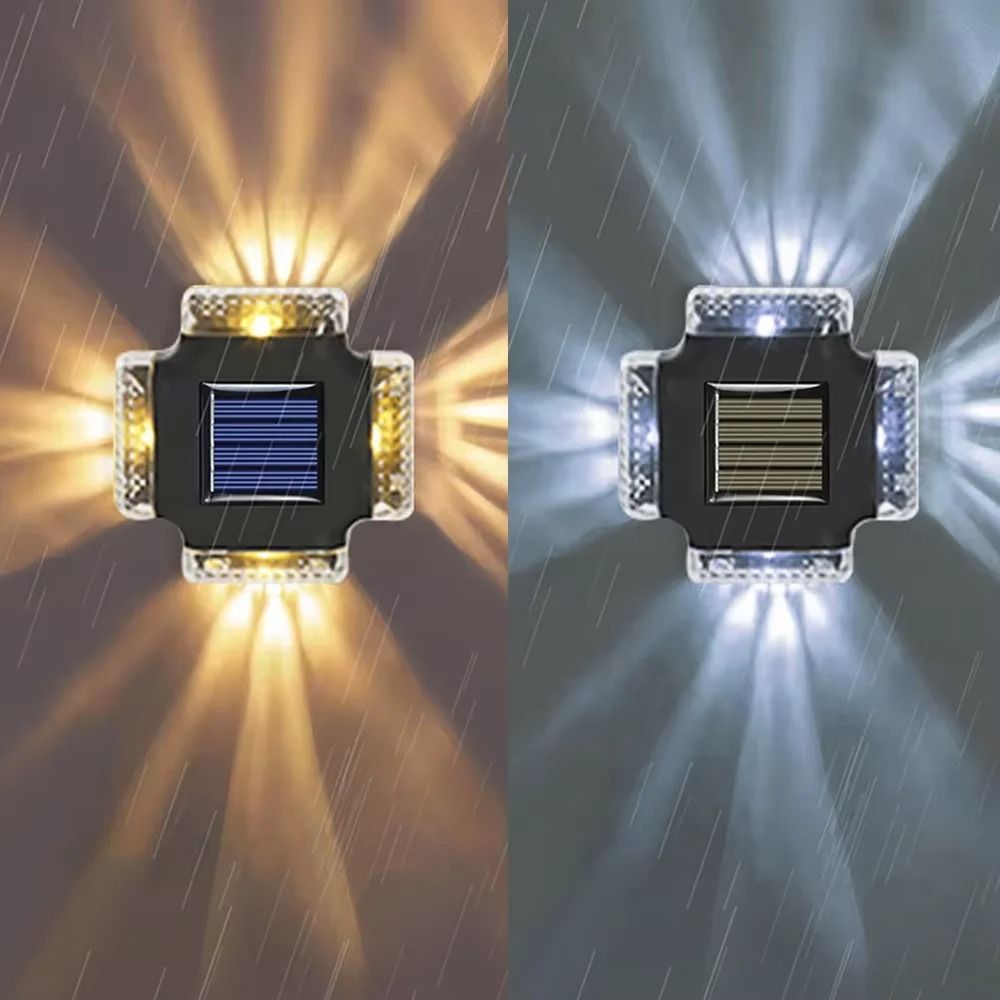 Waterproof Solar Wall Lamp Up and Down LED Outdoor Fence Light